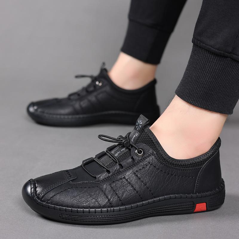 Leather Shoes Men's Soft Leather Soft Sole Soft Surface 2025 New Autumn Breathable Men's Casual Shoes Leather Shoes