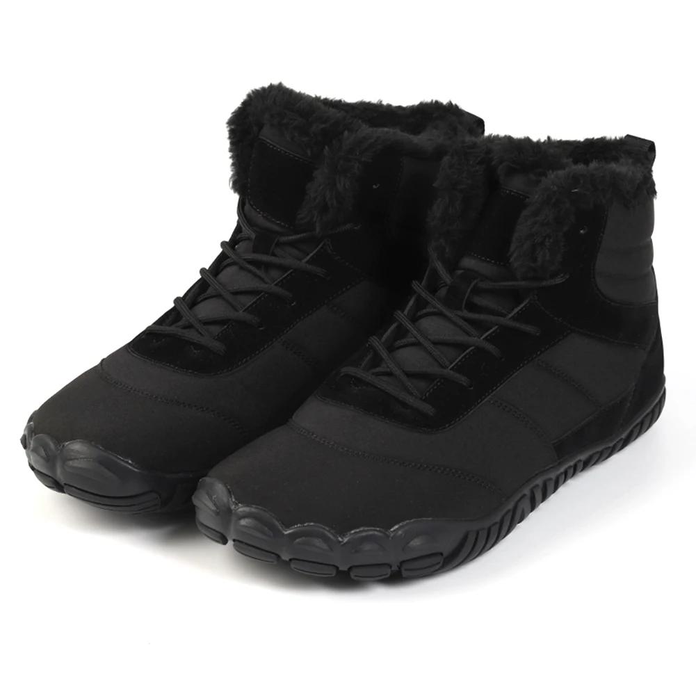 Winter Snow Boots For Men Women Waterproof Trekking Climbing Sneakers Non-Slip Warm Barefoot Shoes Outdoor Hiking Ankle Boots