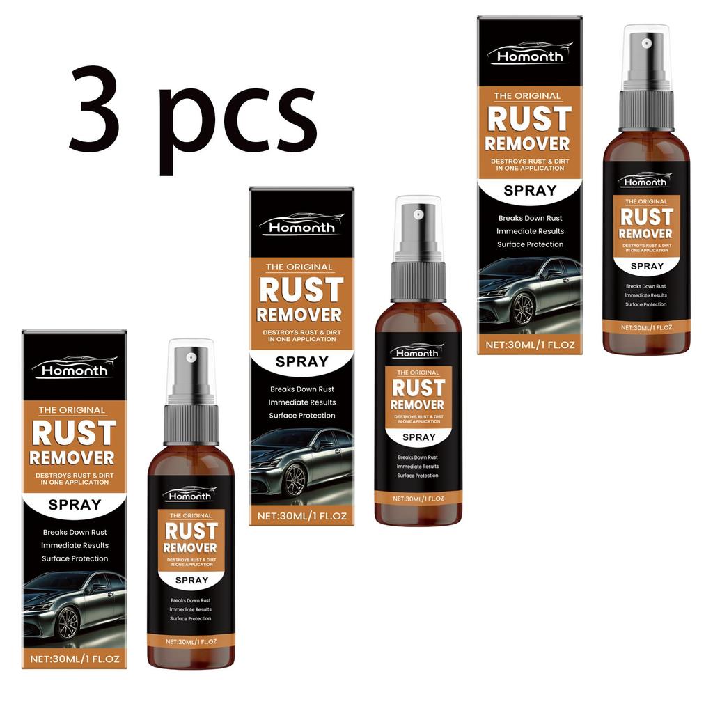 Homonth Rust Remover Spray 30ml - Multi-functional Car Cleaner, Rust Remover, Refurbisher, Polisher, Stain Remover. General - Men's Gifts