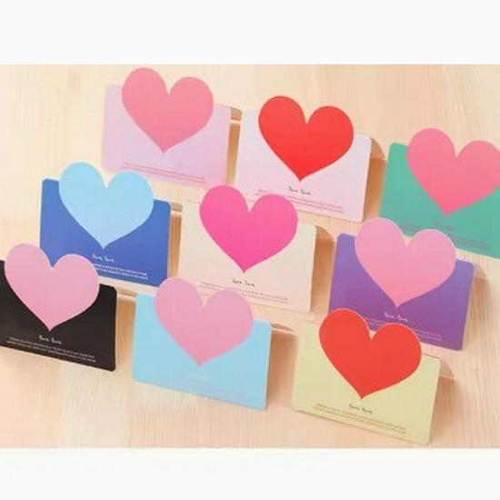 Heart-Shaped 3D Greeting Card for Valentine s Day and Weddings