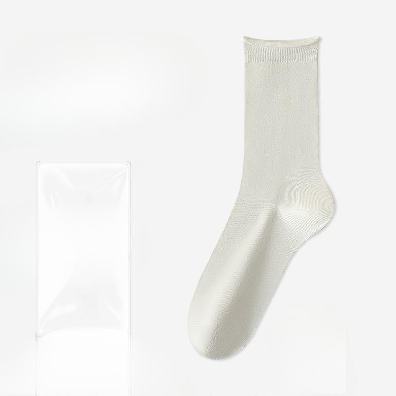 

Женские осенне-зимние новые носки-гольфы из чистого хлопка с кружевом, дышащие, дезодорирующие, впитывающие пот, не скользящие 1 pair белый