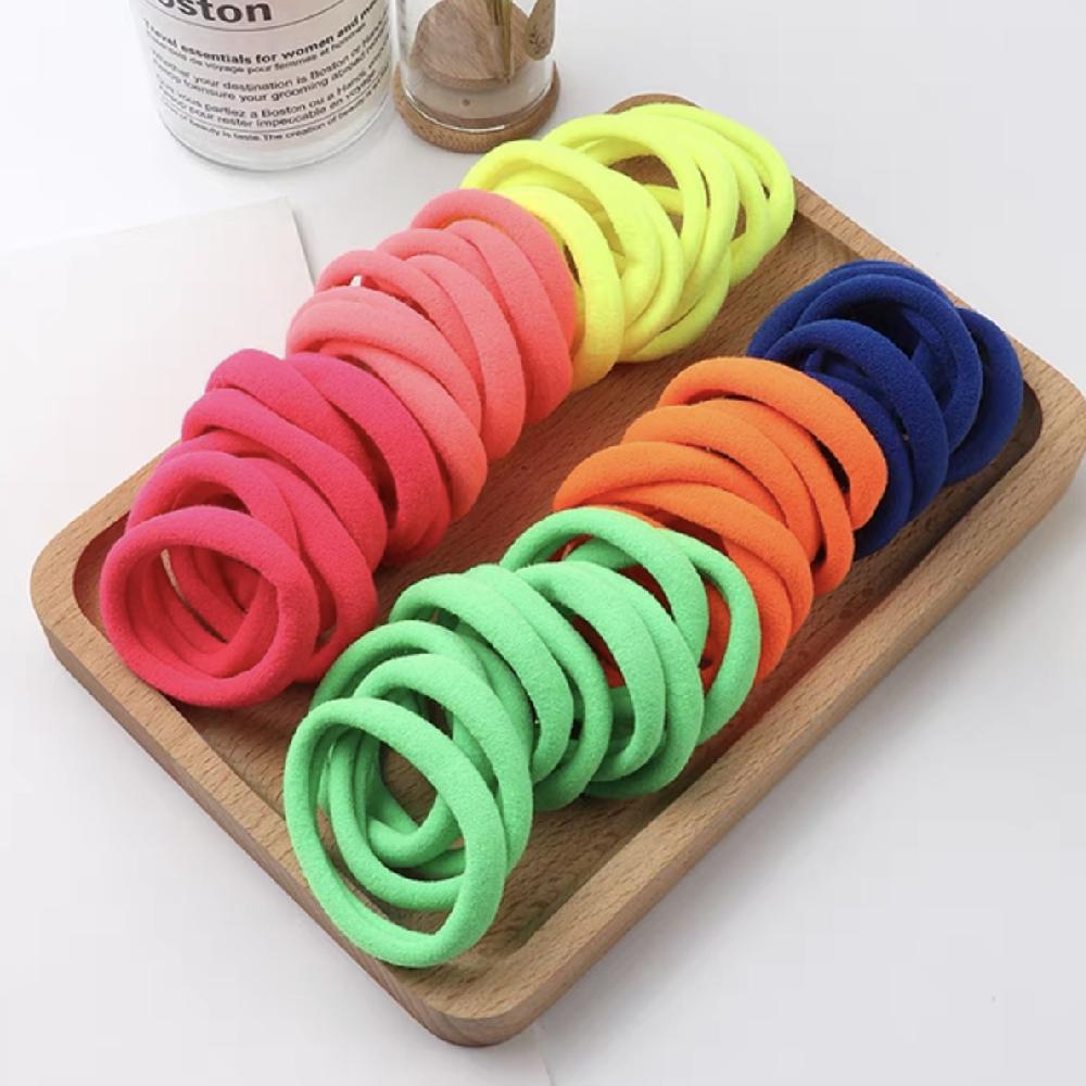 50/100PCS Nylon Elastic Hair Tie 5CM Rubber Band for Women Men Thin Hairbands Ponytail Holder Hair Accessories