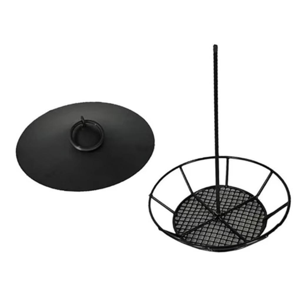 Cylindrical Hanging Bird Feeder Large Capacity Bird Feeding Tray Food Dispenser Outdoor Use