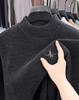 Herren Winter Chenille Samt Pullover: Halbhoher Kragen, Verdickte Strick-Basisschicht für mittleres Alter & junge Erwachsene.