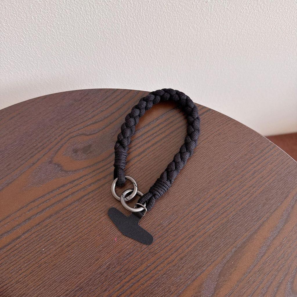 Versatile Ins-Style Double Buckle Woven Metal Phone & Camera Lanyard Bag