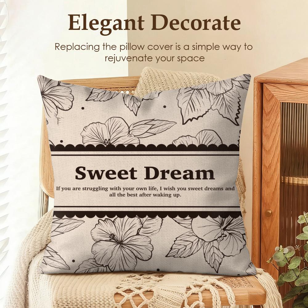 

Beautiful retro flowers Cushion Cover Natural Linen Organic Fabric DoubleSided Printing Sofa Home Decor Gift Pillow Case 30x30cm
