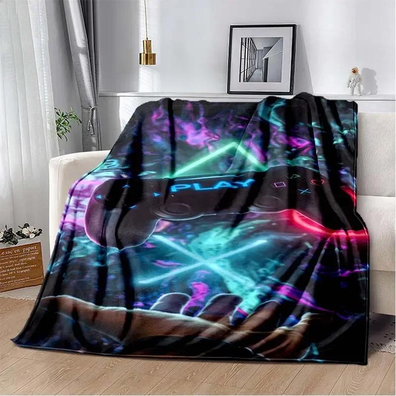 3D Cartoon Gamepad Children's Game Regional Blanket,Fashion Soft Cozy Living Room Bedroom Sofa Bed Travel Blanket Birthday Gift