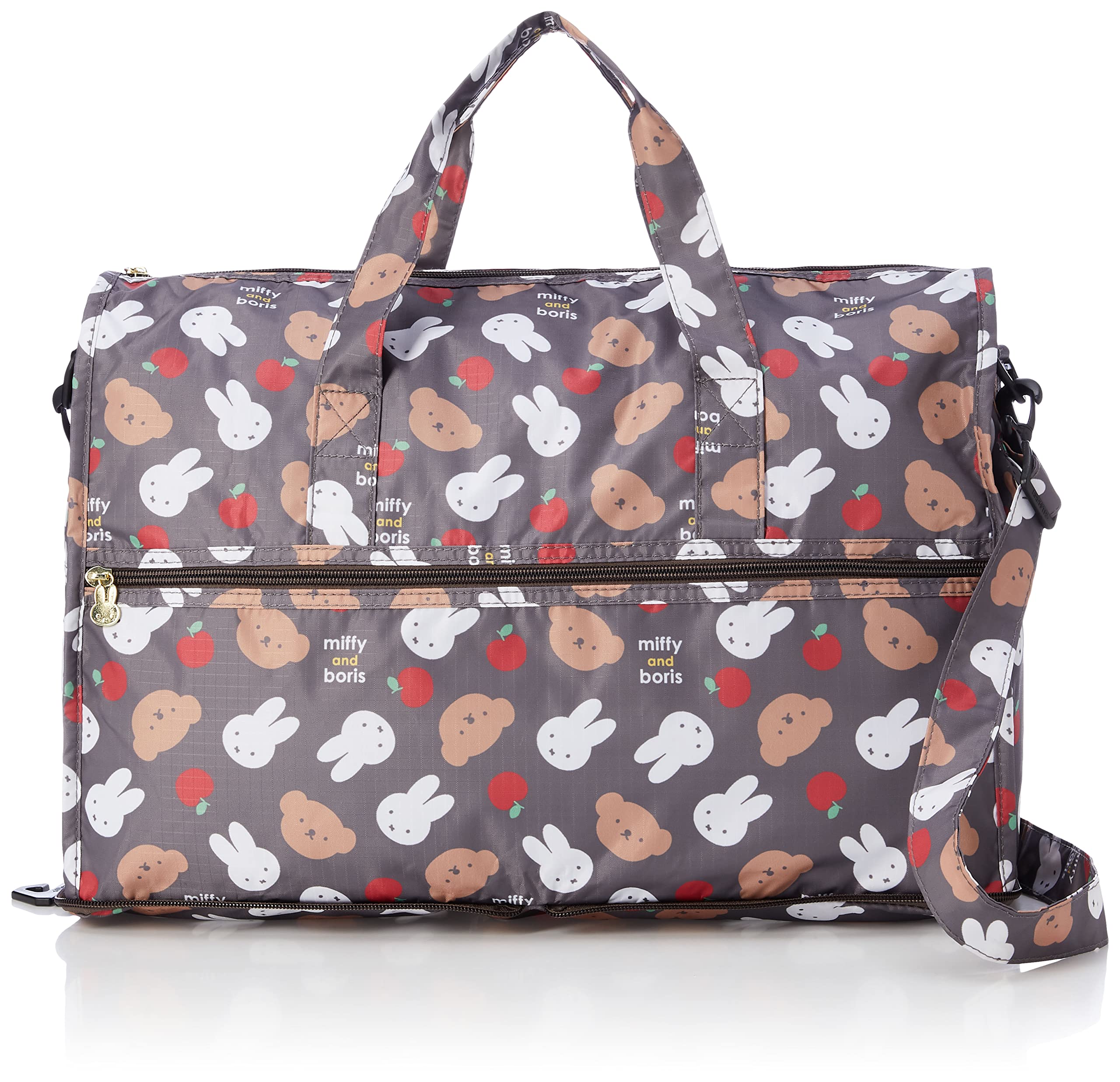 

[Hapitas] Miffy Folding Boston Bag, Medium, H0002 B209. Miffy & Boris Gray
