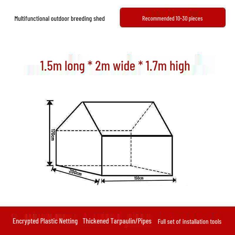 Rainproof Outdoor Free-Range Chicken Run and Coop Tunnel