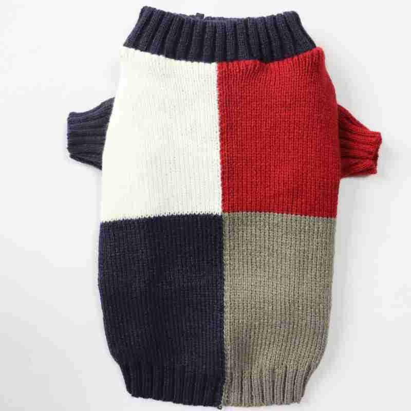 Cozy Cable Knit Sweater for Dogs & Cats - Warm High-Neck Design for Autumn/Winter