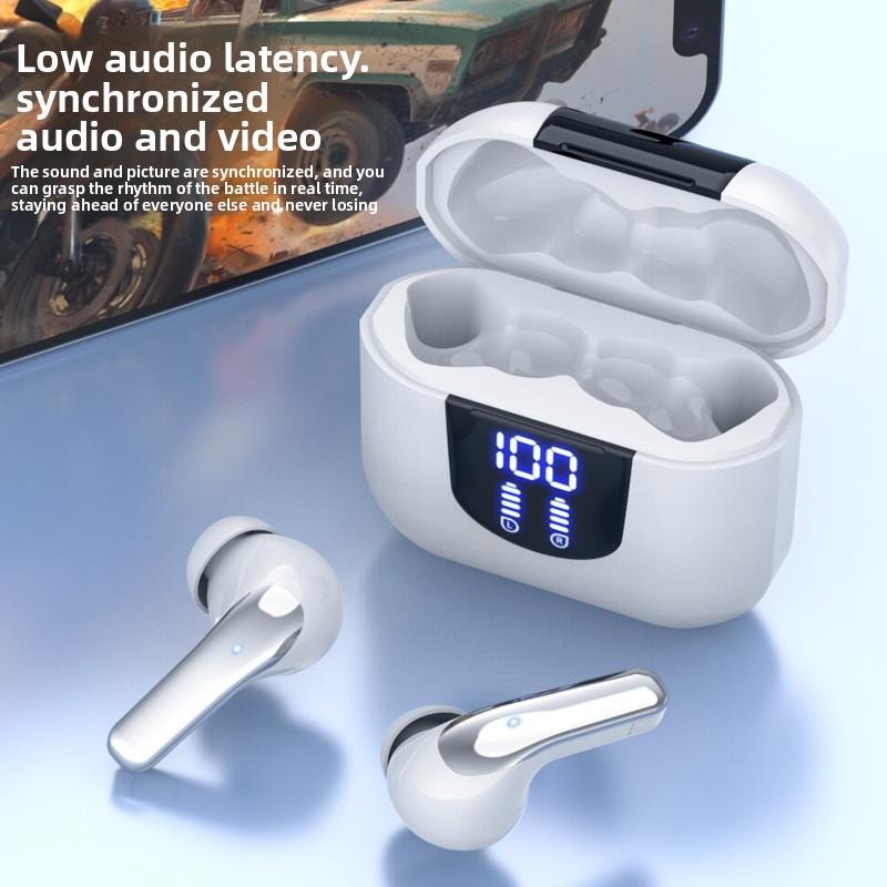 E-Sports Game Noise Reduction Digital Display 5.4 Bluetooth Headset Wireless In-Ear Sports High Sound Quality Long Battery Life Low Latency HD Call