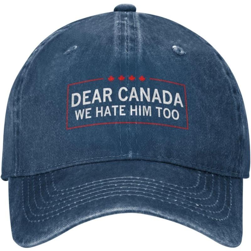 Caro Canada Lo Odiamo Anche Noi Slogan Politico Berretto da Baseball Cotone Lavato Vintage Regolabile Berretto da Papà Cappello Casual