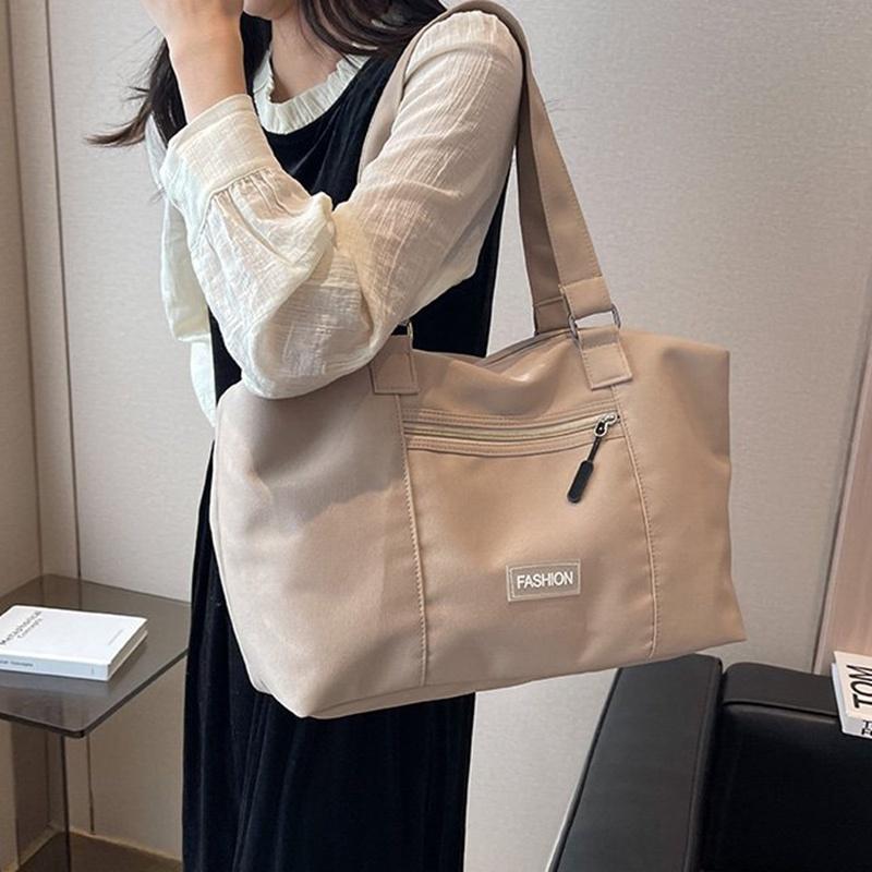 

IELGY Простая женская сумка через плечо из нейлоновой ткани универсального дизайна большой вместимости хаки