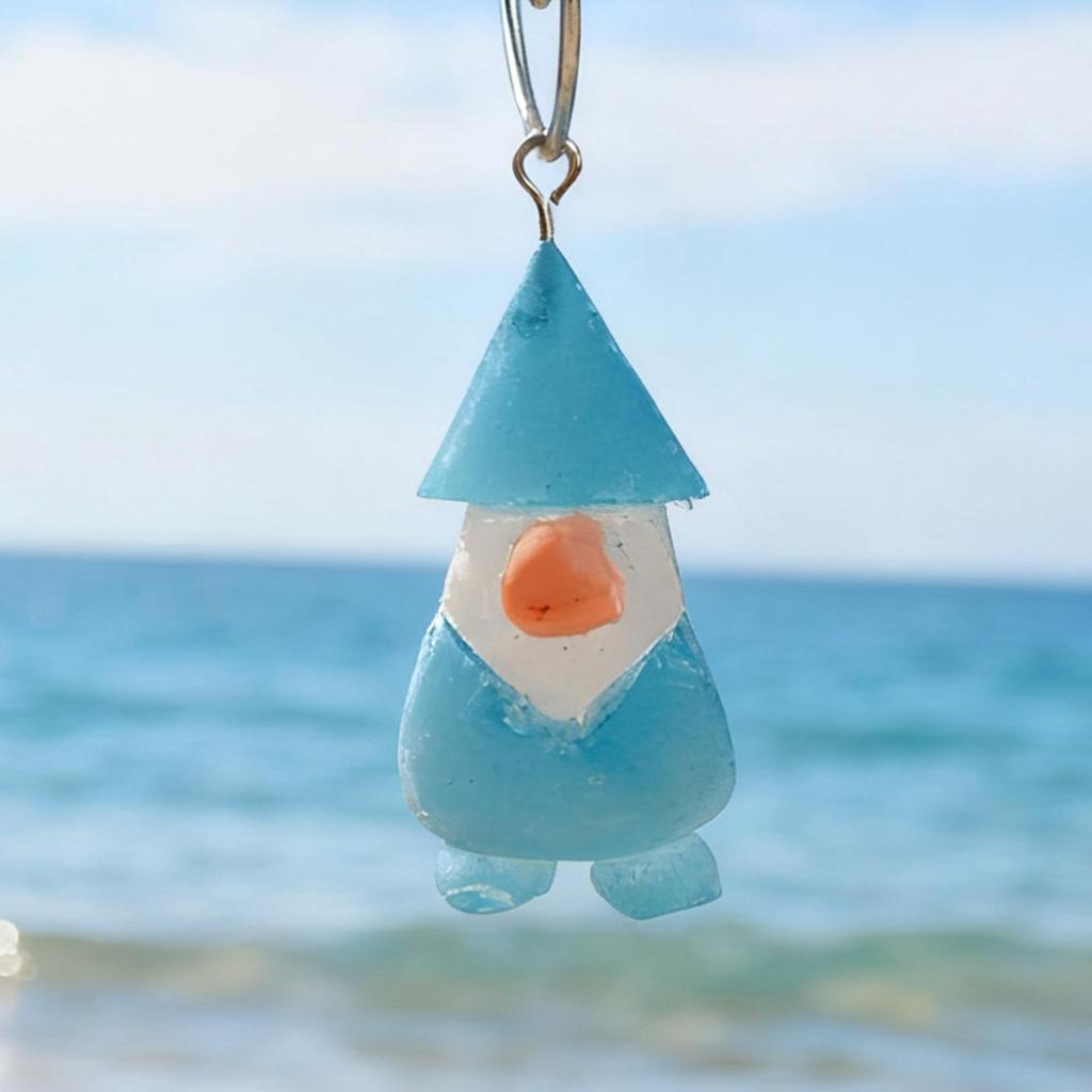 Christmas Sea Glass Ornaments Snowman/Santa Stocking/Gnome Hanging Decorations Festive Gift Christmas Tree Ornaments