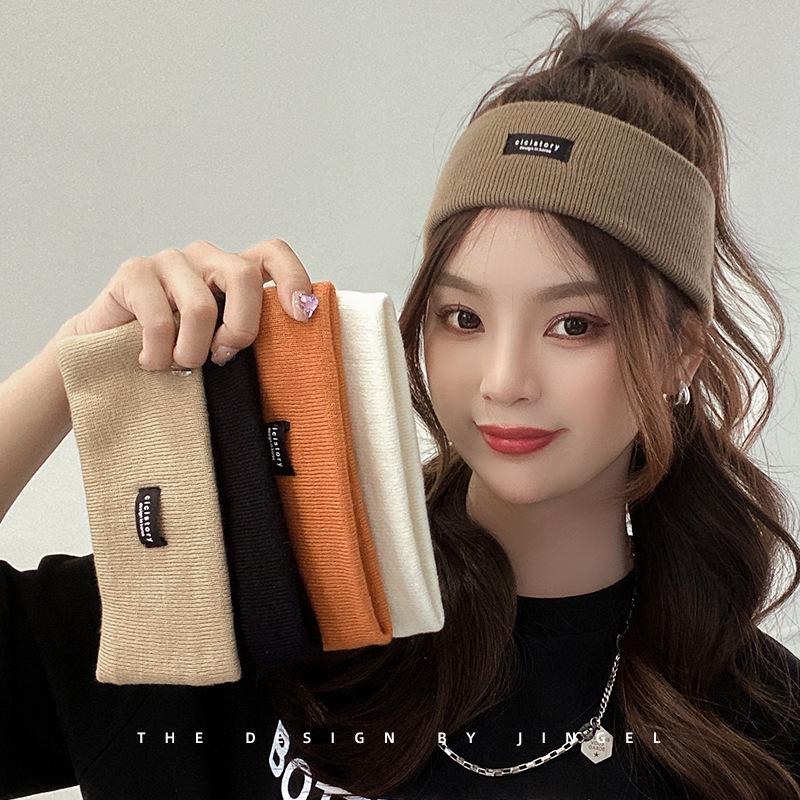 Zhou Yangqing Style Knitted Headband: Fashionable Autumn/Winter Women's Hair Tie & Sports Headscarf