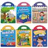 Children's Interactive Sticker Book: Creative Scene Handbag with Jelly Stickers and Cognitive Puzzles