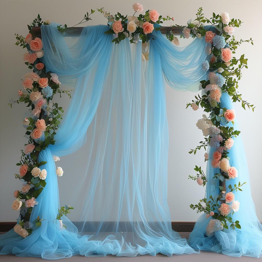 Tenda Esterna per Celebrazione Matrimonio - Garza a Rete per Decorazioni Festa