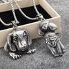 European Retro Stainless Steel Unisex Dog Charm Necklace