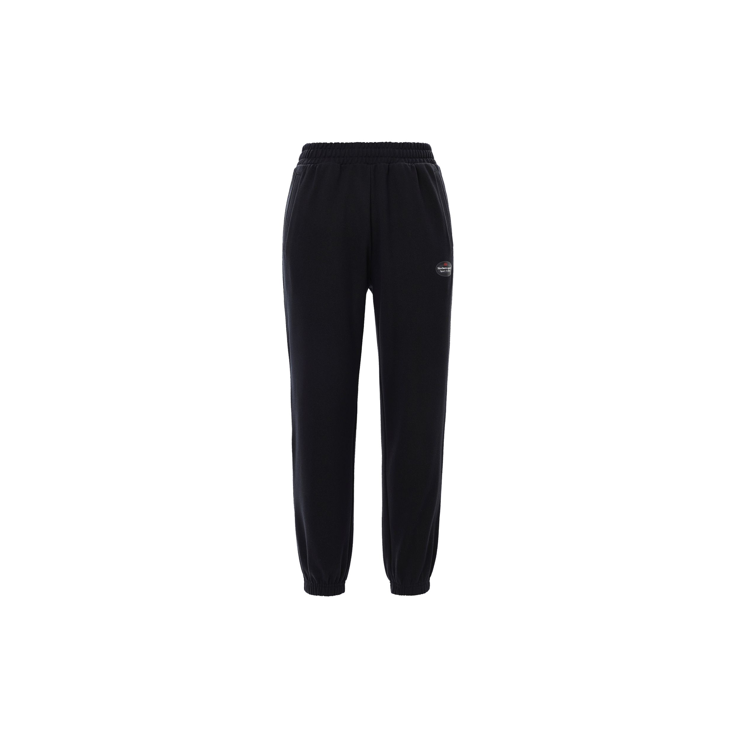 Skechers Colorful Casual Series Solid Mid-Rise Knitted Sports Pants Men bottoms Carbon-Black L423M041-0018 S