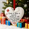 Occupational Love Heart Ornaments Heart Ornament to Honor Chef/Teacher/Builder/Firefighter for Christmas Tree Decor