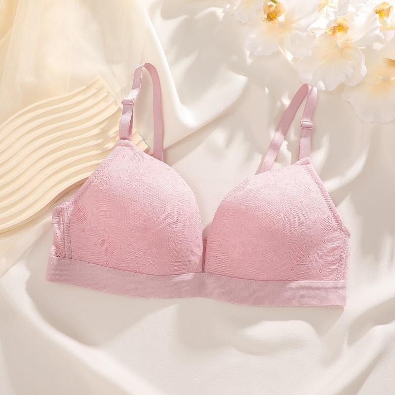 

FINETOO женский бюстгальтер пуш-ап размера плюс без косточек нижнее белье беспроводной красивый кружевной мягкий бюстгальтер с мягкой подкладкой сзади 34 розовый