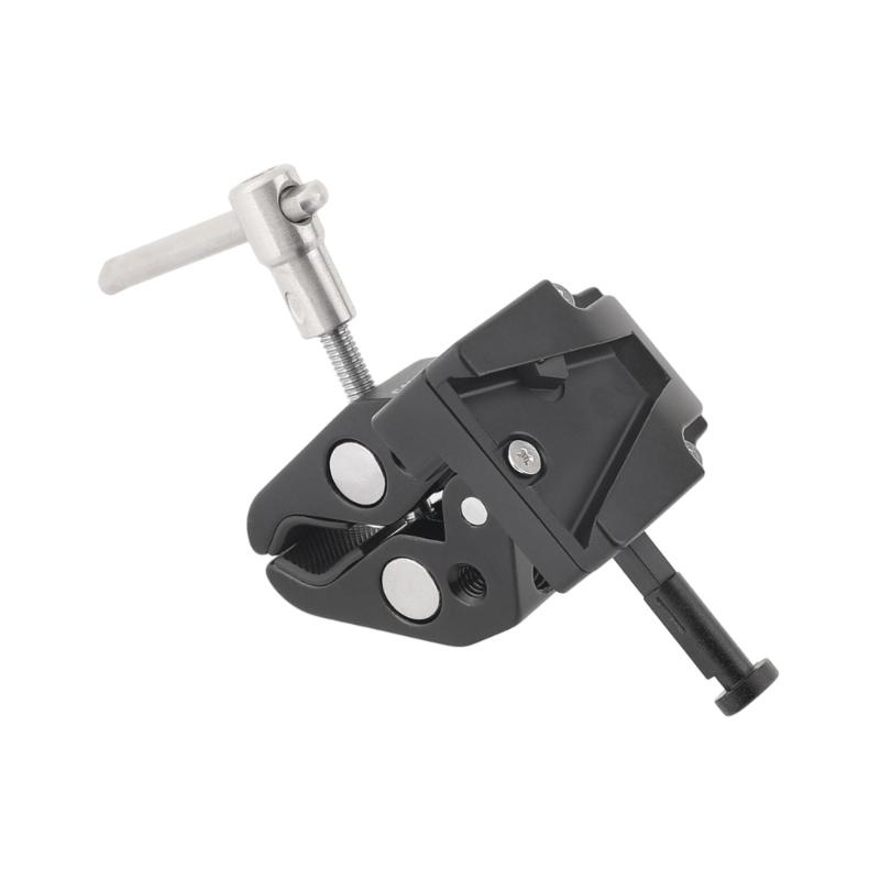 

Quick Release Crabs Clamp for V Mount Batteries Providing Secure Attachment to Photography Equipment and Lighting Gear 1