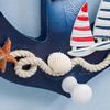Nautischer Holzanker mit Seil, nautischer Strand-Holzanker, Wanddekoration, Türbehang, Ornament, Strandthema, Heimdekoration