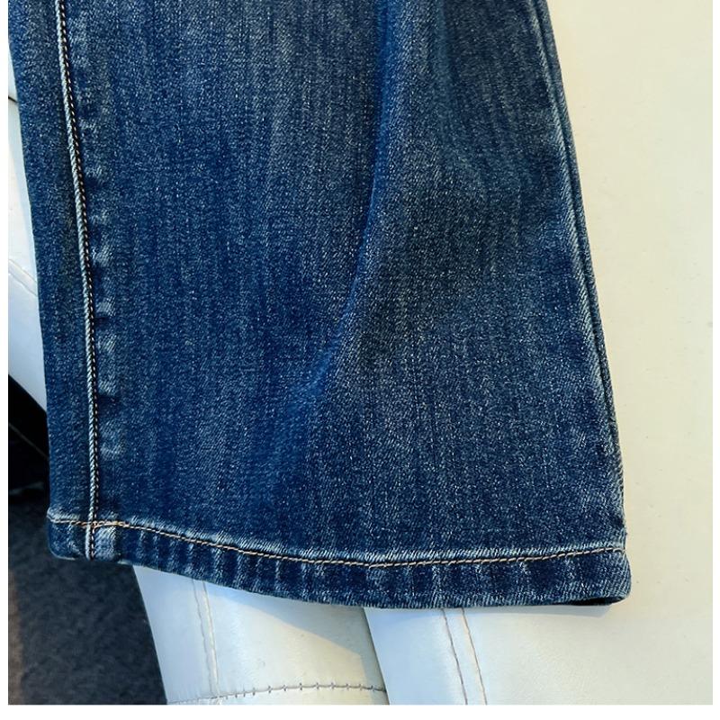 DIMANAF 2025 Plus Size Autumn Women Jeans Pants Denim Female Elastic Denim Blue High Waist Trousers Oversize Fashion New Pants 5XL