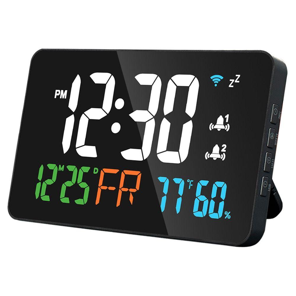 Auto Time Calibration Tuya WIFI Atomic Clock Display Table Clock  for Bedroom