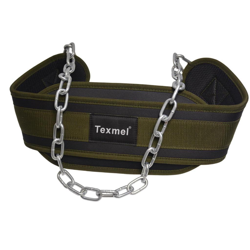 Adjustable Weightlifting Belt with Chain for Squats, Pull-ups, and Parallel Bars