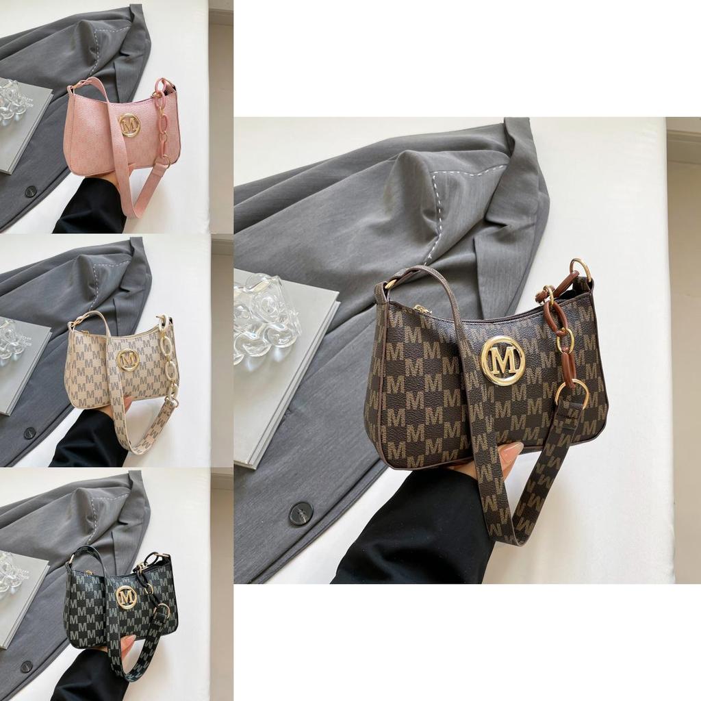 Retro Underarm Women Bag Small Crossbody Pu With Top Zip For City Travel