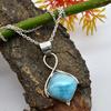 Larimar Necklace 925 Sterling Silver Gemstones Necklace Pendant Necklace Pendant Silver Jewelry Gift for Women