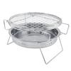 Mini-Grill aus Edelstahl, faltbar, tragbar, runder Grillofen für Outdoor-Camping, Terrasse