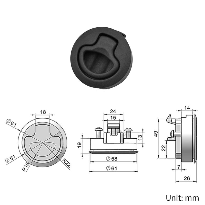 Boat Flush Pull Hatch Slam Latch Hatch Locking Locker Deck Accessories Universal