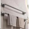 Two Layer Punch-Free Towels Holder Bar Bathroom Storage Rack Towel Rack Organizer Wall-Mounted Towel Shelf