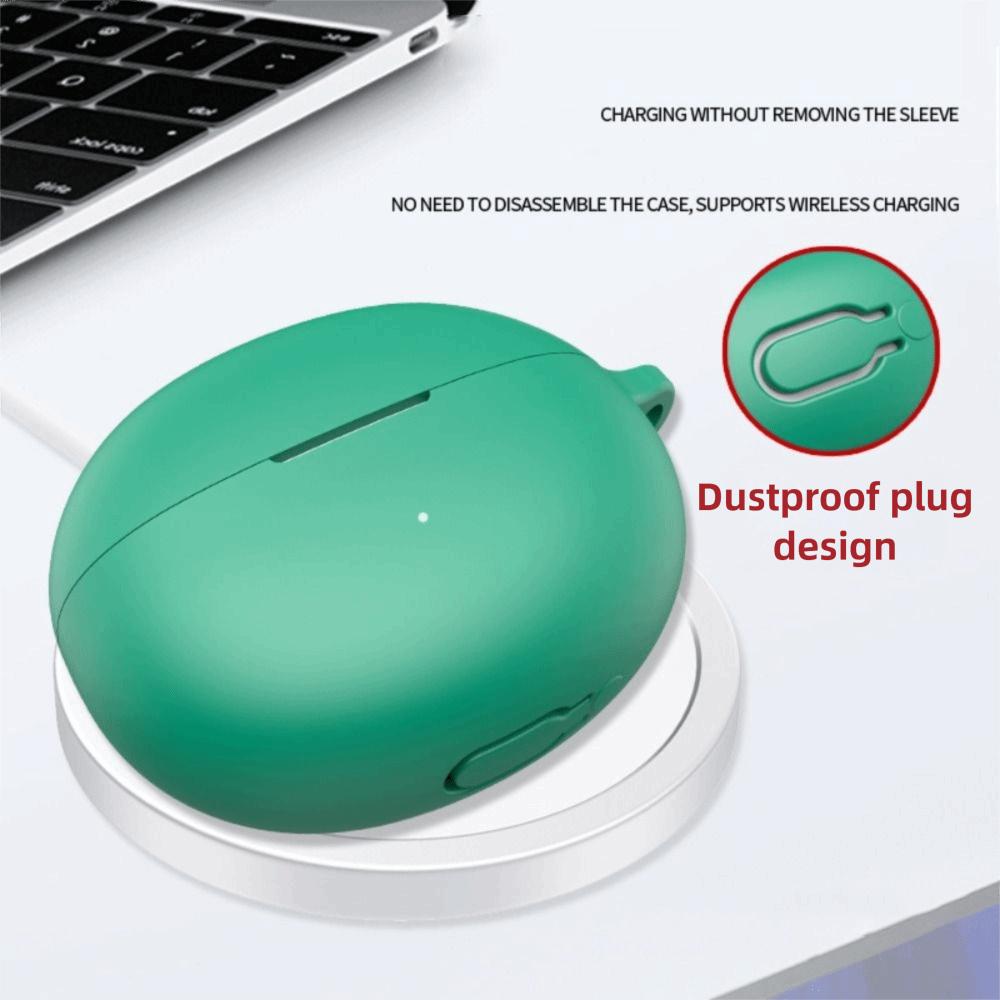 Anti-fall Earphone Case with Carabiner Headphone Protective Case Earbuds Cover for QCY Crossky C50