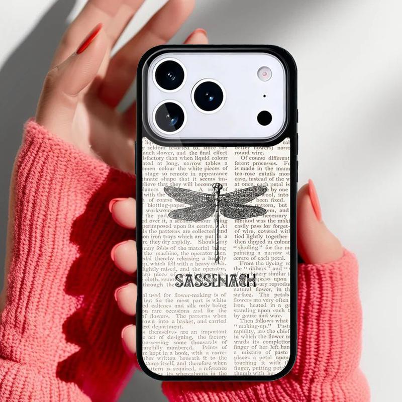 Dragonfly Insect Pattern Phone Case for iPhone 17 16 15 14 13 Pro Max Back Cover for 12 11 Pro Coque