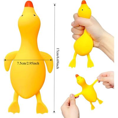 Squishy Duck Stress Ball - Anxiety Relief Sensory Fidget Toy , Soft Squeeze Toy for For Adults Kids, Party Favors Gifts