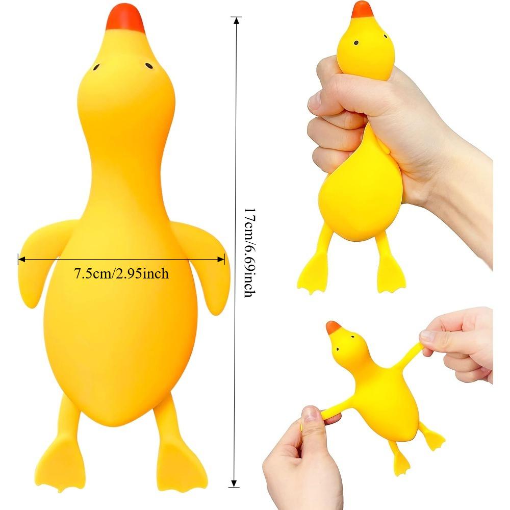 Squishy Duck Stress Ball - Anxiety Relief Sensory Fidget Toy , Soft Squeeze Toy for For Adults Kids, Party Favors Gifts