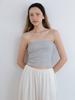 An Outer Floral Tube Top Grey