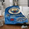 Manchester City Wappen Decken Flanell Bedruckt Atmungsaktiv Warm Überwurf für Zuhause Büro Bettwäsche 0708a21