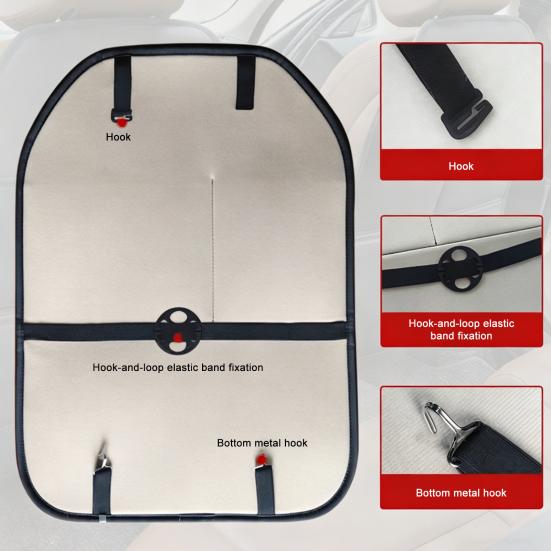 1/2 Stück Auto-Rücksitzschutz aus Kunstleder, wasserdicht, Trittschutzmatte für den Vordersitz mit Aufbewahrungsorganizer und großen Taschen, Autozubehör