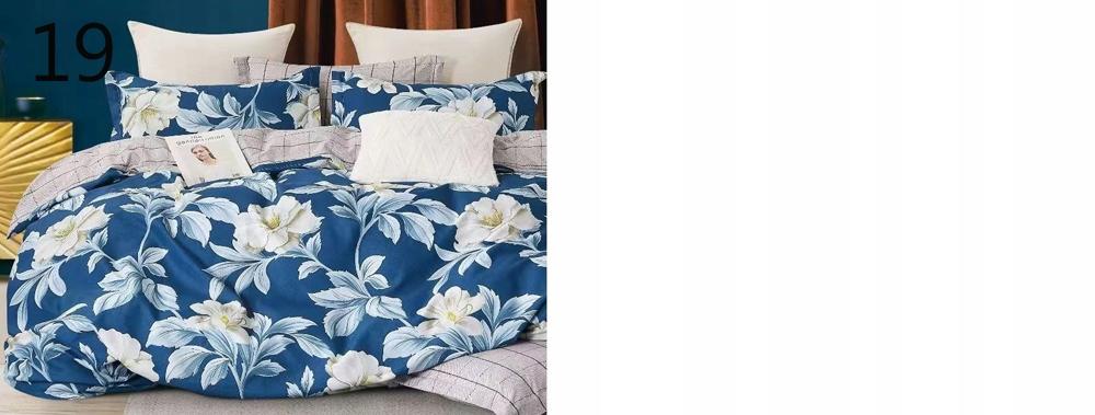 Warm flannel bedding 200x220 + Polish pillowcases 3 pieces, flowers
