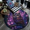 Night Owl Round Area Rug,Carpet Rug for Living Room Bedroom Sofa Playroom Decor,Non-slip Floor Mat