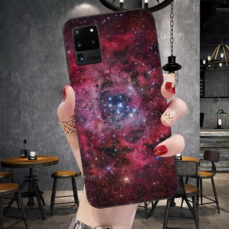 Sky Star Universe Plane Phone Case For Samsung Galaxy S6 S7 S8 S9 S10 S21 S22 Plus Ultra Soft Black Phone Cover