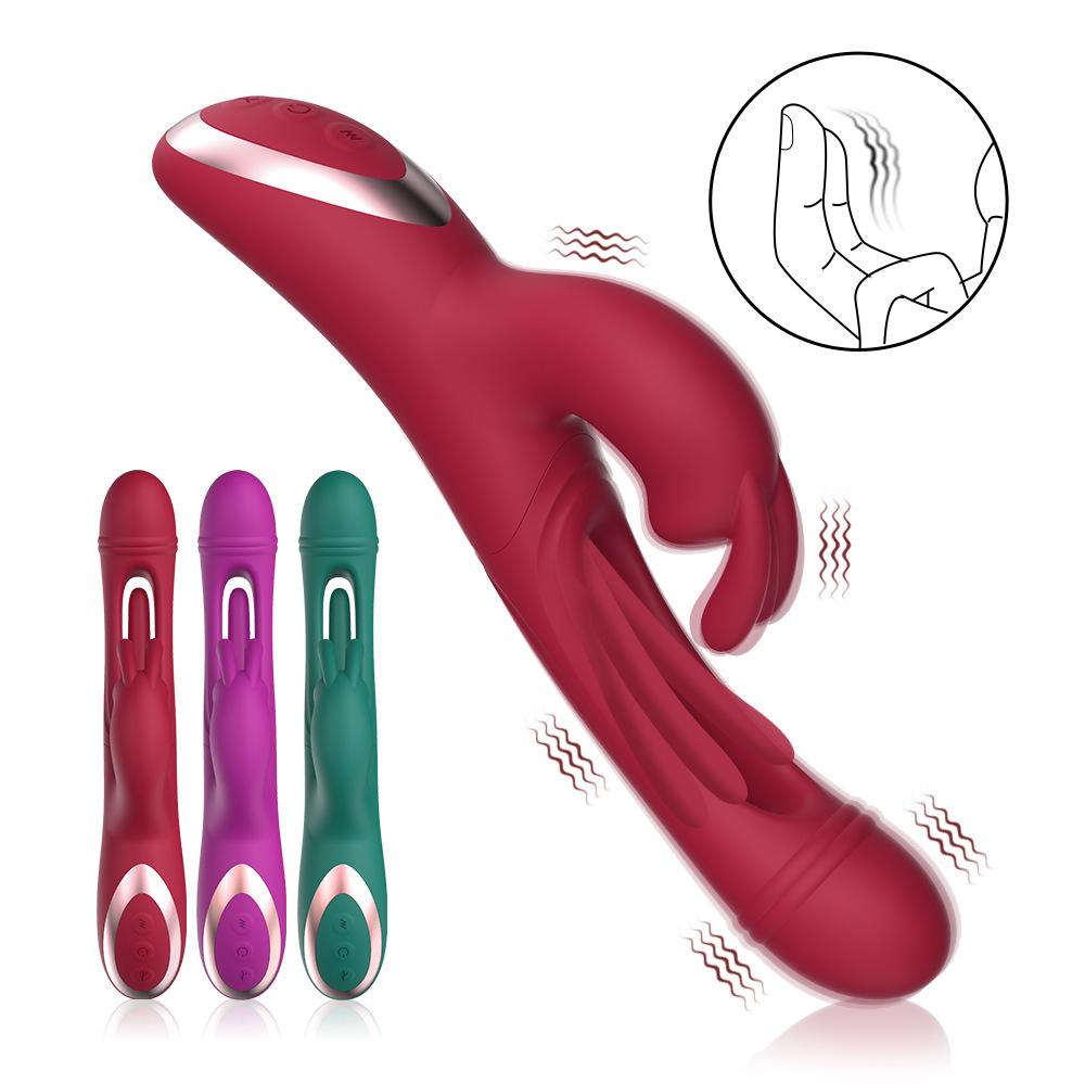 Female Freya Tongue Flapping Multi Frequency Vibrator Flicking Rabbit Massage Stick Adult Sexuality Products