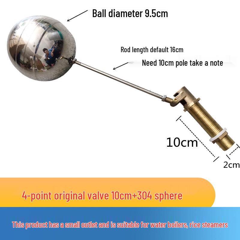 4/6-Point Water Heater Float & Inlet Valve for Steamers and Water Tanks