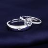 Adjustable Zircon Diamond Couple Rings for Men & Women – Perfect for Weddings, Valentine's Day & Gifts