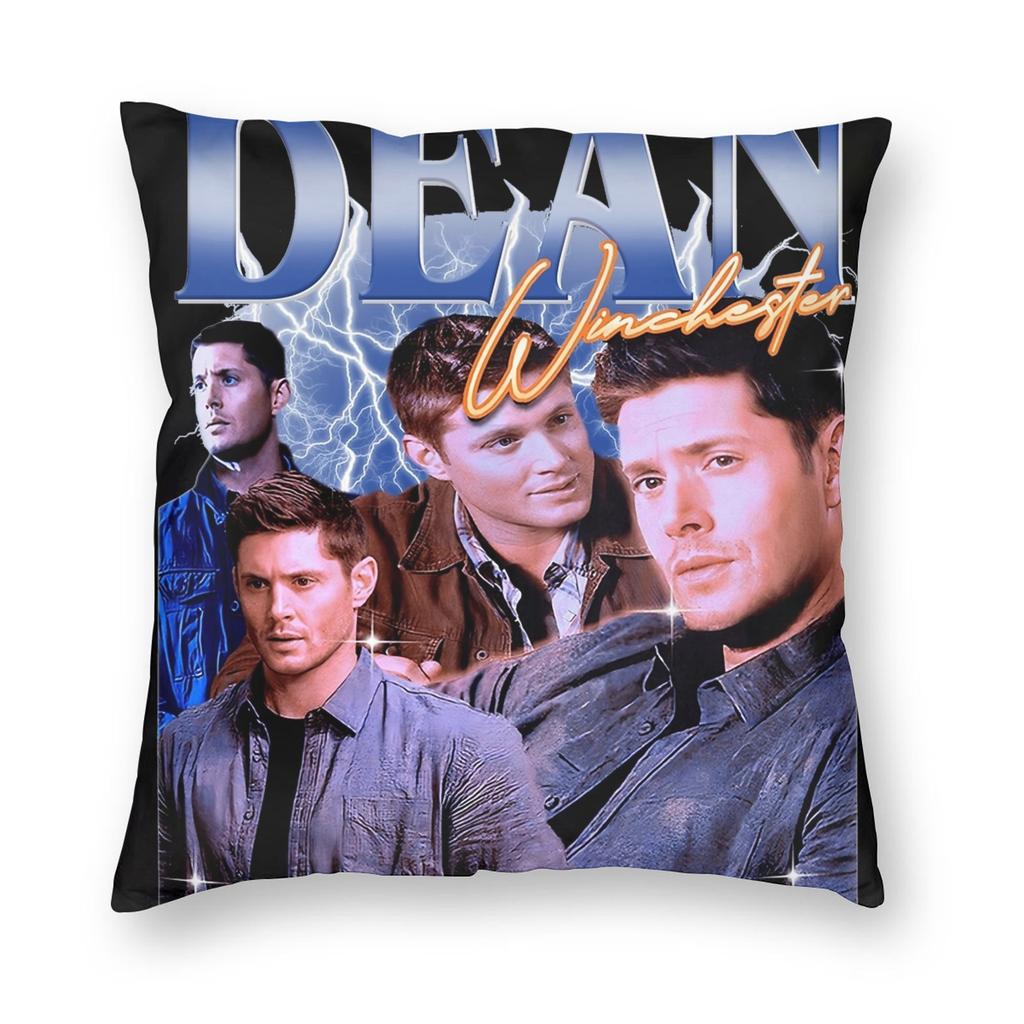 Supernatural Angel Pillowcase Printing Polyester Cushion Cover Decor Mark of Cain Throw Pillow Case Cover Seater Square Xcm