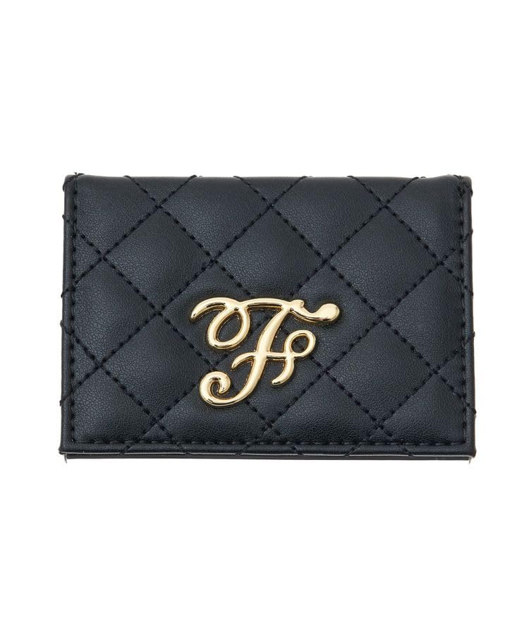 Maison de FLEUR Стеганый картхолдер с логотипом F, Черный, 08000229600